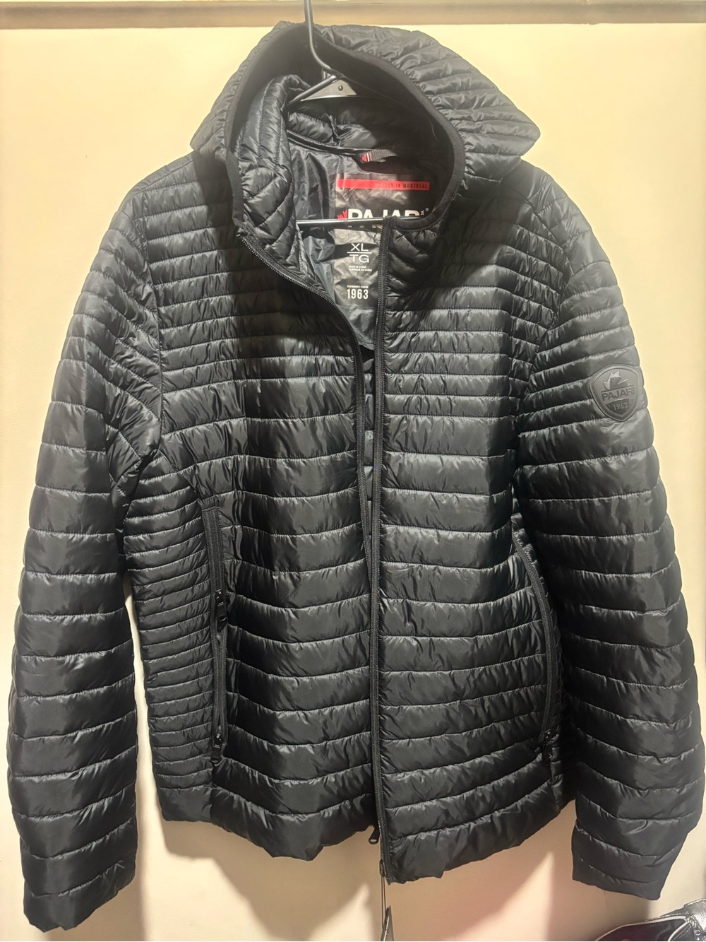 Pajar Black Quilted Hooded Puffer Jacket - Men's